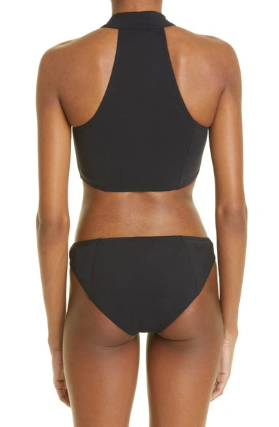 Givenchy Black Zippered Front Bikini In Black