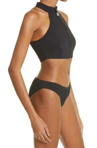 Shop Givenchy Halter Two-piece Swimsuit In Black