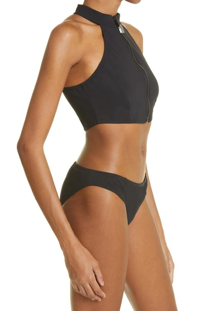 Givenchy Black Zippered Front Bikini In Black