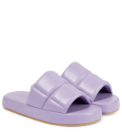 Shop Stand Studio Lyrah Quilted Platform Sandals In Powder Purple