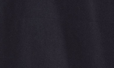 Karl Lagerfeld Fleece Lined Wool Blend Shirt Jacket In Navy