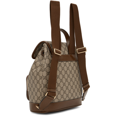 Shop Gucci Beige & Brown Gg Supreme Retro Backpack In 8563 Be.eb/bro.sug/b