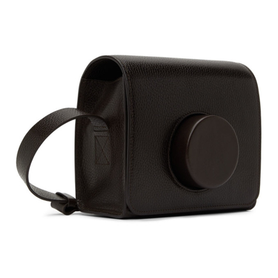 Shop Lemaire Brown Camera Bag In 490 Dark Chocolate