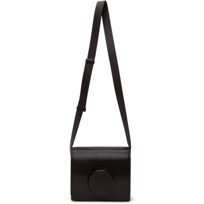 Shop Lemaire Brown Camera Bag In 490 Dark Chocolate
