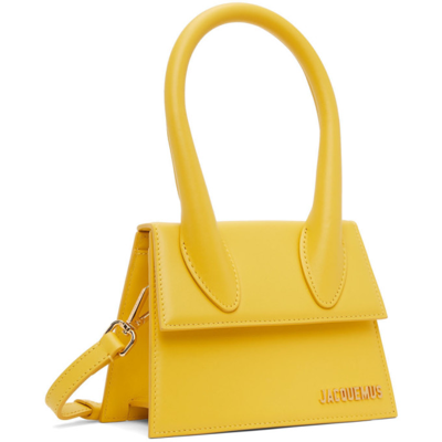Shop Jacquemus Yellow 'le Chiquito Moyen' Bag In 250 Yellow