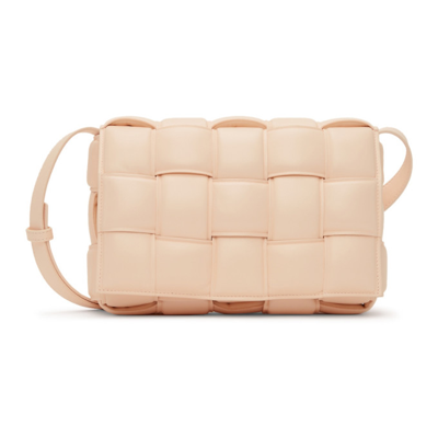 Shop Bottega Veneta Pink Small Padded Cassette Bag In 6705 Melon Washed Go