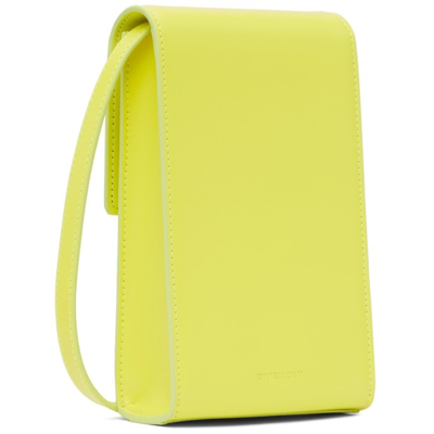 Shop Givenchy Green Mini 4g Vertical Bag In 734 Yellow