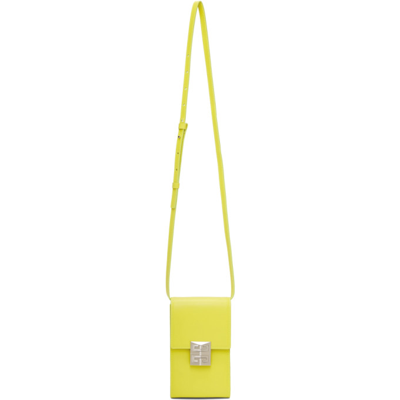 Shop Givenchy Green Mini 4g Vertical Bag In 734 Yellow