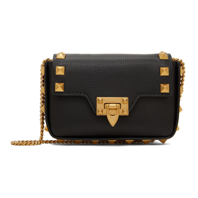 Shop Valentino Black Mini Alcove Chain Shoulder Bag In 0no Nero