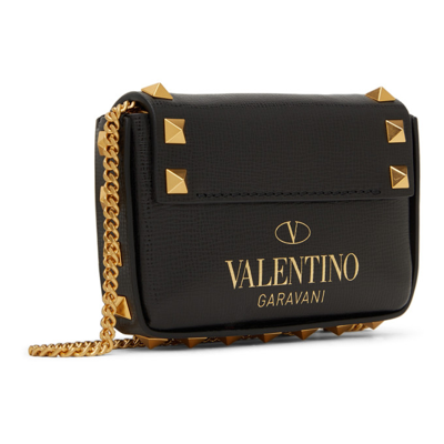 Shop Valentino Black Mini Alcove Chain Shoulder Bag In 0no Nero