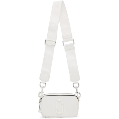 Shop Marc Jacobs White 'the Snapshot Dtm' Shoulder Bag