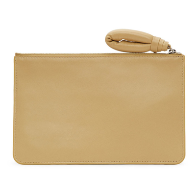 Shop Lemaire Beige A5 Folder Pouch In 270 Dune
