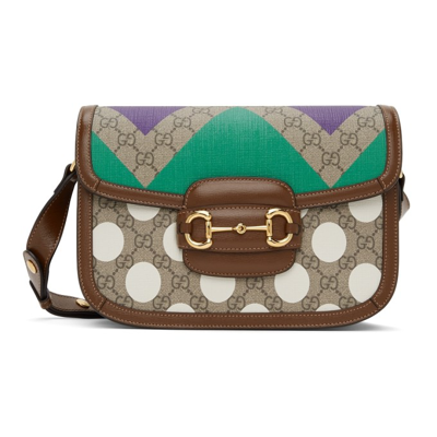 Shop Gucci Multicolor Horsebit 1955 Shoulder Bag In 8308 B.eb. Mul/brown