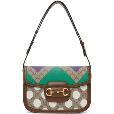 Shop Gucci Multicolor Horsebit 1955 Shoulder Bag In 8308 B.eb. Mul/brown