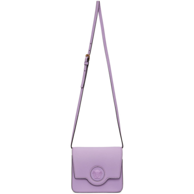 Shop Versace Purple La Medusa Evening Bag In 1l59v Lilac-lilac-ve