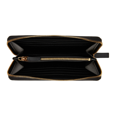 Shop Versace Black 'la Medusa' Continental Wallet In Kvo41 Black-