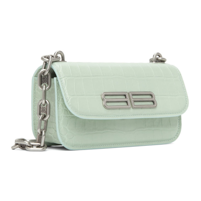 Shop Balenciaga Green Xs Gossip Bag In 3906 Light Green