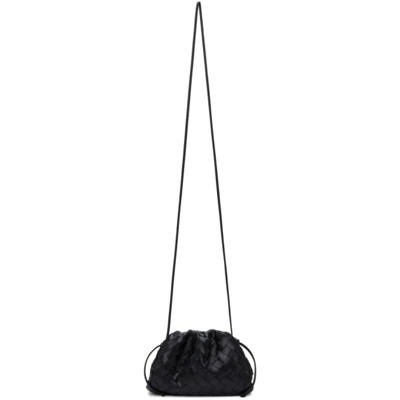 Shop Bottega Veneta Black Intrecciato Mini Pouch Clutch In 8803 Black Silver