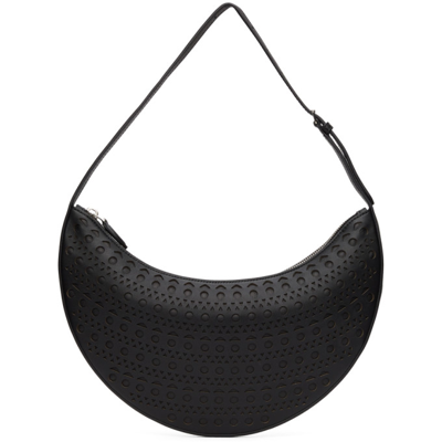 Shop Alaïa Black Demi-lune Vienne Shoulder Bag In 999 Black