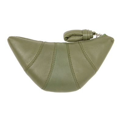 Shop Lemaire Green Croissant Coin Pouch In 638 Hedge