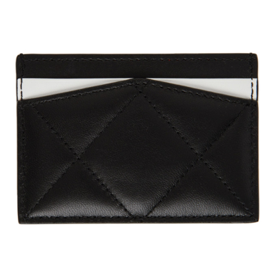 Shop Alexander Mcqueen Black & White Graffiti Card Holder In 1095 Black/ivory