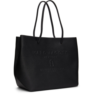 Shop Marc Jacobs Black 'the Small Logo Shopper East West' Tote In 001 Black