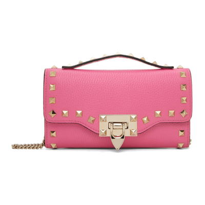 Valentino Garavani Pink Rockstud Chain Bag Pink | ModeSens