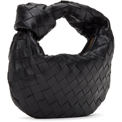 Shop Bottega Veneta Black Mini Jodie Bag In 8425 Black Gold