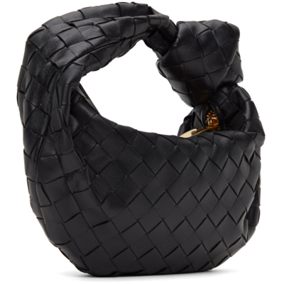 Shop Bottega Veneta Black Mini Jodie Bag In 8425 Black Gold