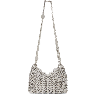 Shop Paco Rabanne Silver Nano 1969 Metallic Disc Shoulder Bag In P040 Silver