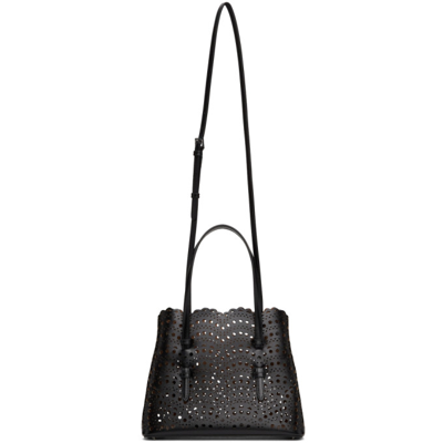 Shop Alaïa Black Mina 25 Bag In 999 Black