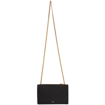 Shop Tom Ford Black Mini Padlock Chain Shoulder Bag In U9000 Black