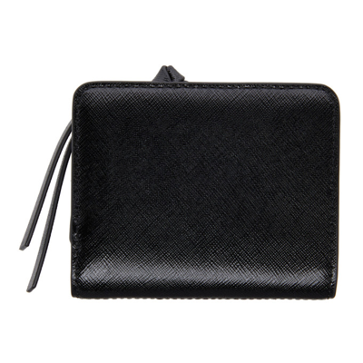 Shop Marc Jacobs Black Mini 'the Snapshot' Dtm Compact Wallet In 001 Black