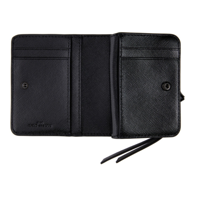 Shop Marc Jacobs Black Mini 'the Snapshot' Dtm Compact Wallet In 001 Black