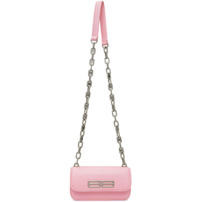 Shop Balenciaga Pink Xs Gossip Shoulder Bag In 5906 Candy Pink