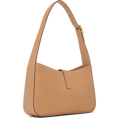 Shop Saint Laurent Tan 'le 5 À 7' Shoulder Bag In 2725 Vintage Brown G