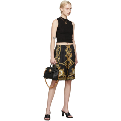 Shop Versace Black Small 'la Medusa' Bag In Kvo41 Black-