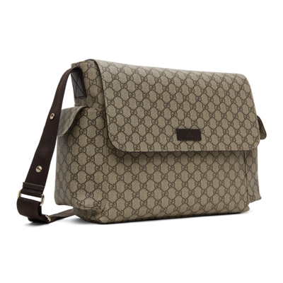 Gucci Brown Gg Supreme Mama Bag In Beige | ModeSens