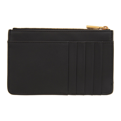 Shop Dolce & Gabbana Black Small Devotion Zip Card Holder In 80999 Black