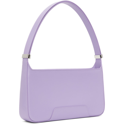 Shop Burberry Purple Tb Shoulder Bag In Soft Violet