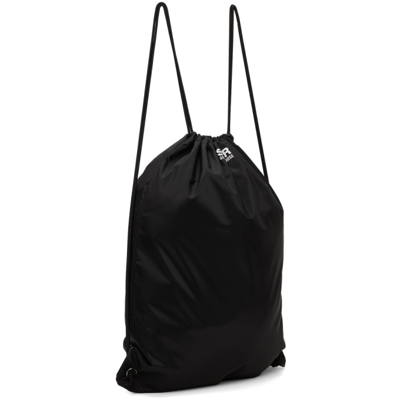 Shop Golden Goose Black Star Drawstring Backpack In 80203 Black/white