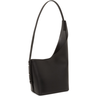 Shop Aesther Ekme Black Demi Lune Shoulder Bag In 101 Black