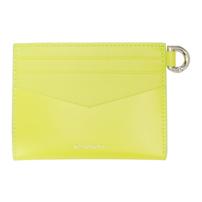 Shop Givenchy Green 4g Card Holder In 734 Fluo