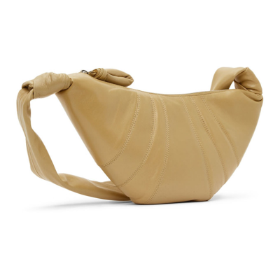 Shop Lemaire Beige Small Croissant Bag In 270 Dune
