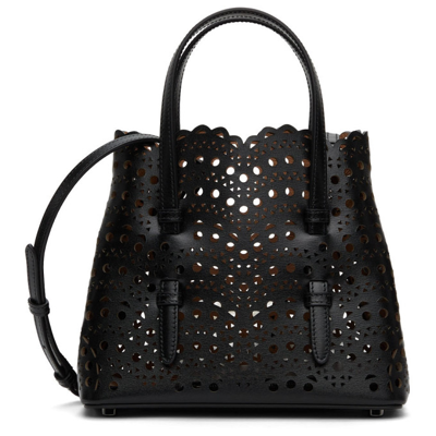 Shop Alaïa Black Mina 20 Bag In 999 Black