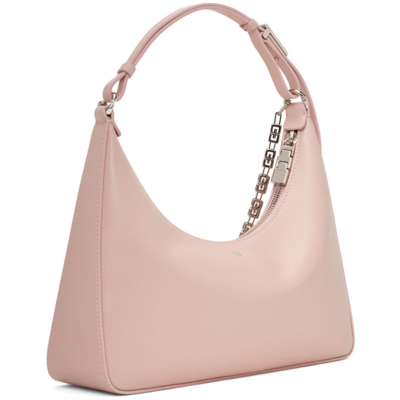 Shop Givenchy Pink Small Moon Cut Out Shoulder Bag In 682 Pink