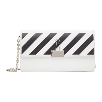 Shop Off-white White Binder Chain Wallet In White+black