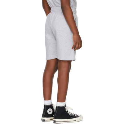 Shop Pangaia Kids Grey Organic Cotton 365 Long Shorts In Grey Marl
