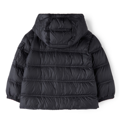 Shop Moncler Baby Navy Down Childe Jacket In 778 Blue