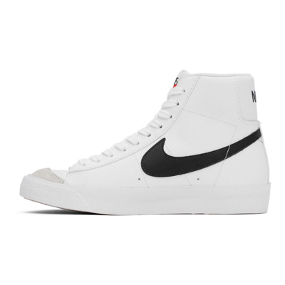 Shop Nike Kids White Blazer Mid '77 Big Kids Sneakers In White/black-team Ora